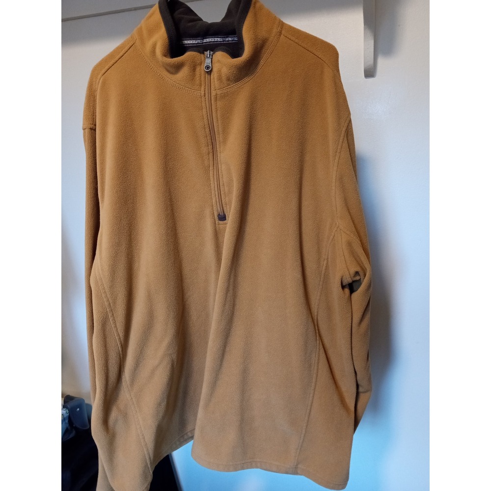 Earth Gear Mens Quarter Zip Fleece Pullover Mustard Yellow XXL PC-757 F2012